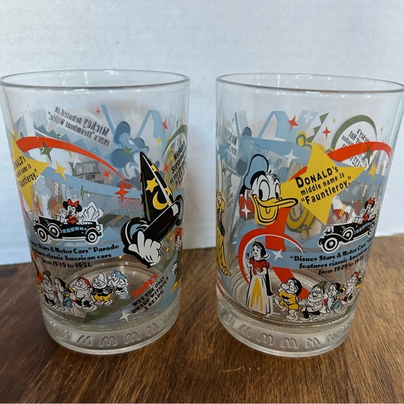 McDonalds Walt Disney 100 Years Of Magic Glass Mickey Mouse Set Of 2 - Picture 3 of 6